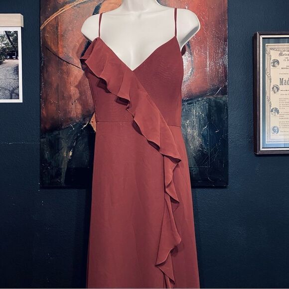 Revelry New Paloma Chiffon Maxi Dress Bridesmaid Wedding Party Formal Evening - Picture 4 of 16